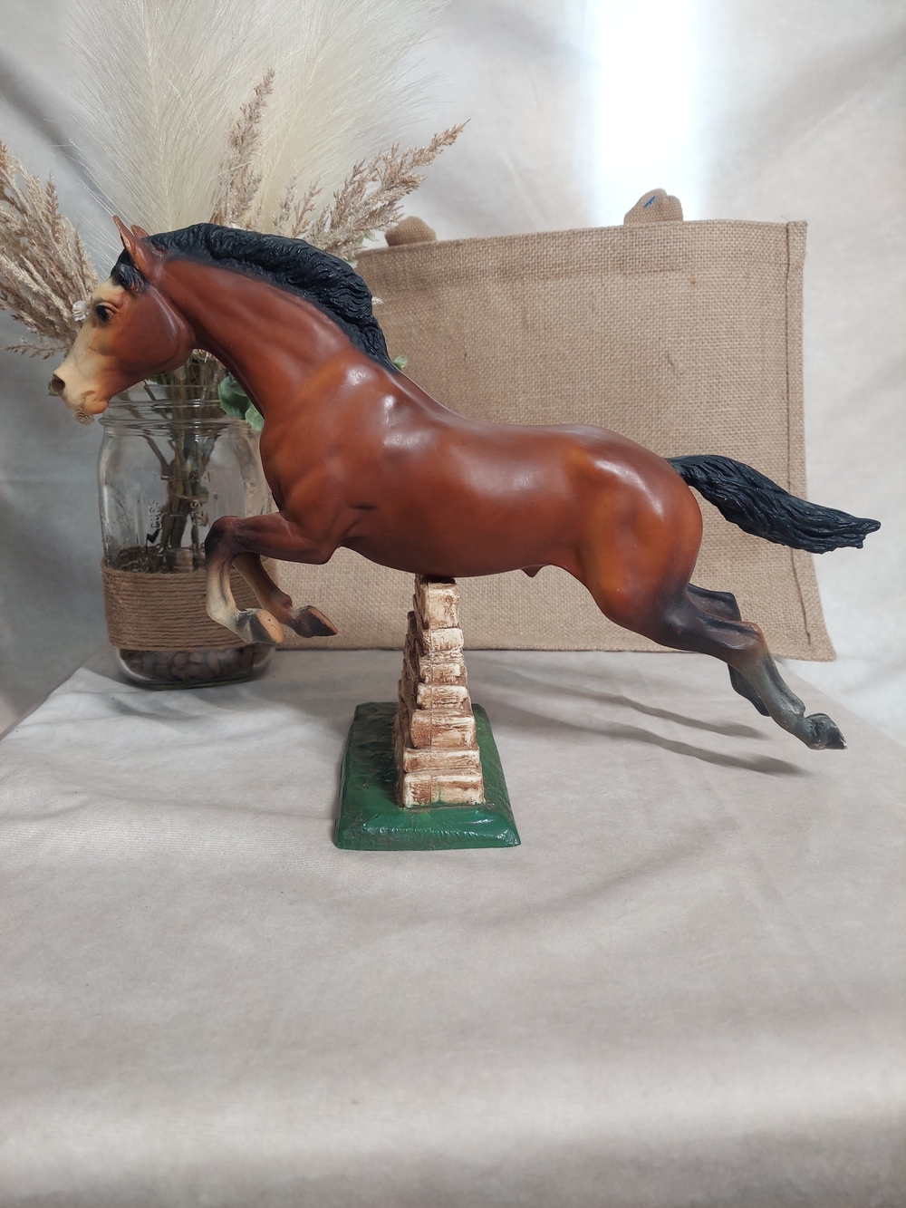 Vintage Breyer Stonewall Jumping Horse Model Retro Equestrian Decor 1960s